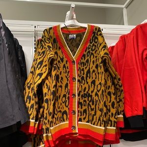 NWT Target Kahlana Barfield Brown Leopard Print Cardigan - Size Large
